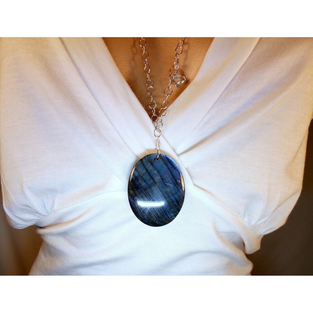 Huge Spectrolite Labradorite- Herkimer Diamond- S… - image 2